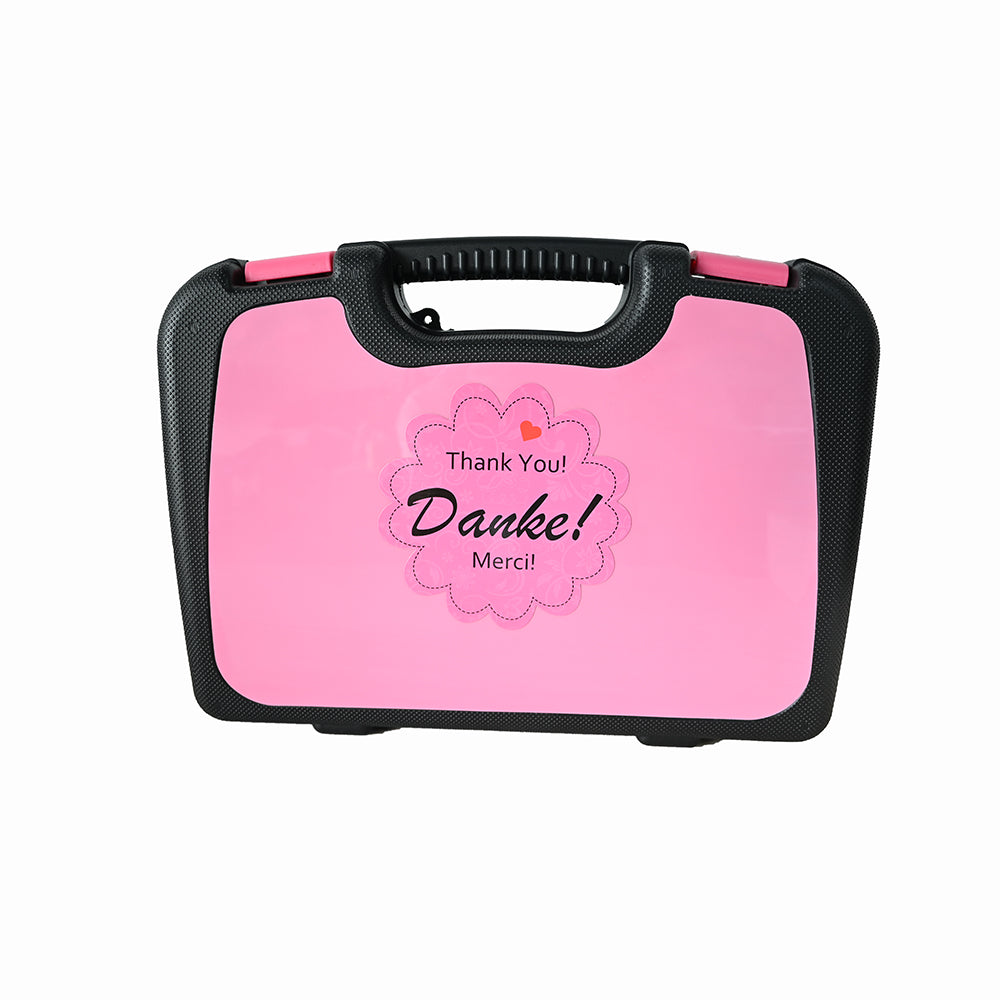 P & K “Thank you, Danke„ Werkzeugkoffer. Personalisierter 136-teiliger Werkzeugkoffer