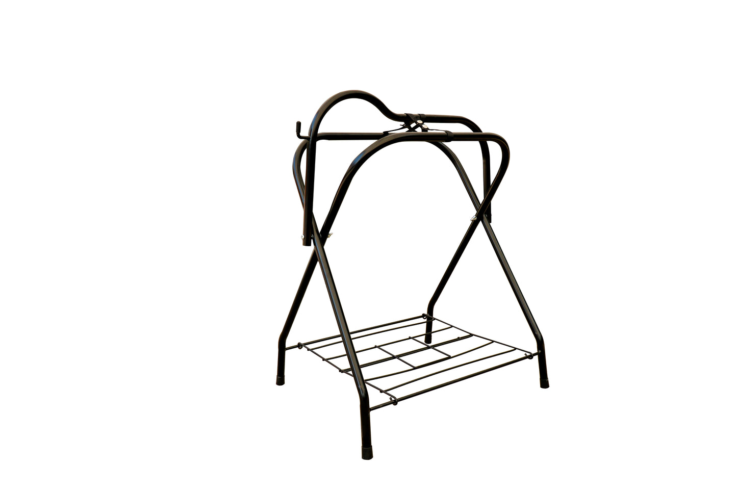 P & K Klappbarer Metall-Sattelständer mit Ablagegitter Sattel Rack Sattel Halter für Pferd & Pony
