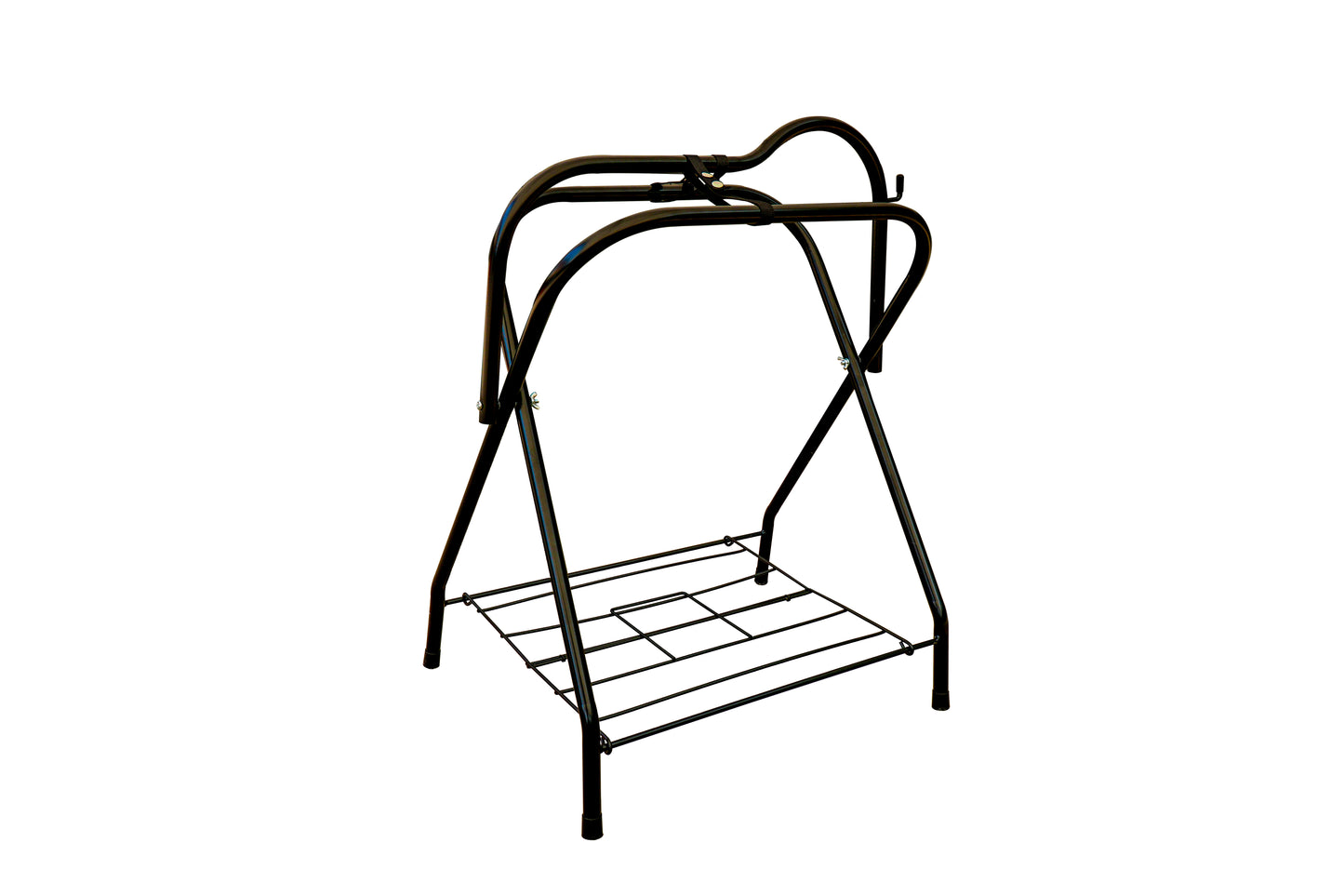 P & K Klappbarer Metall-Sattelständer mit Ablagegitter Sattel Rack Sattel Halter für Pferd & Pony