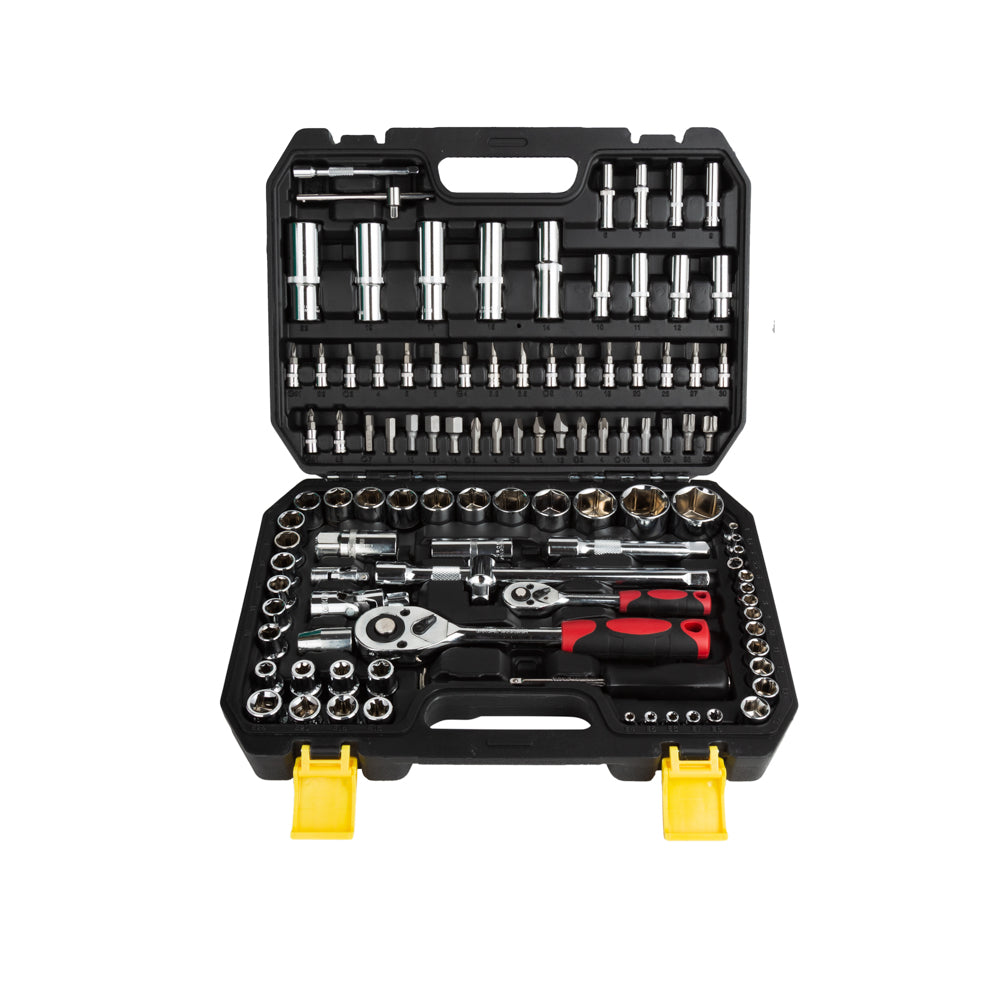 108-teiliges 1/4" & 1/2" Knarrenkasten-Set – Praktisches All-in-One Werkzeugset für vielseitige Anwendungen PHiXWELL