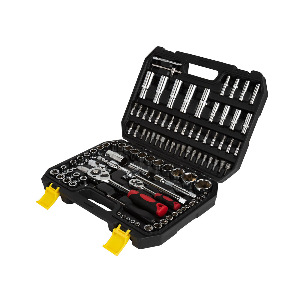 108-teiliges 1/4" & 1/2" Knarrenkasten-Set – Praktisches All-in-One Werkzeugset für vielseitige Anwendungen PHiXWELL