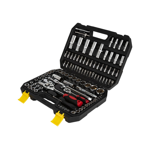 108-teiliges 1/4" & 1/2" Knarrenkasten-Set – Praktisches All-in-One Werkzeugset für vielseitige Anwendungen PHiXWELL