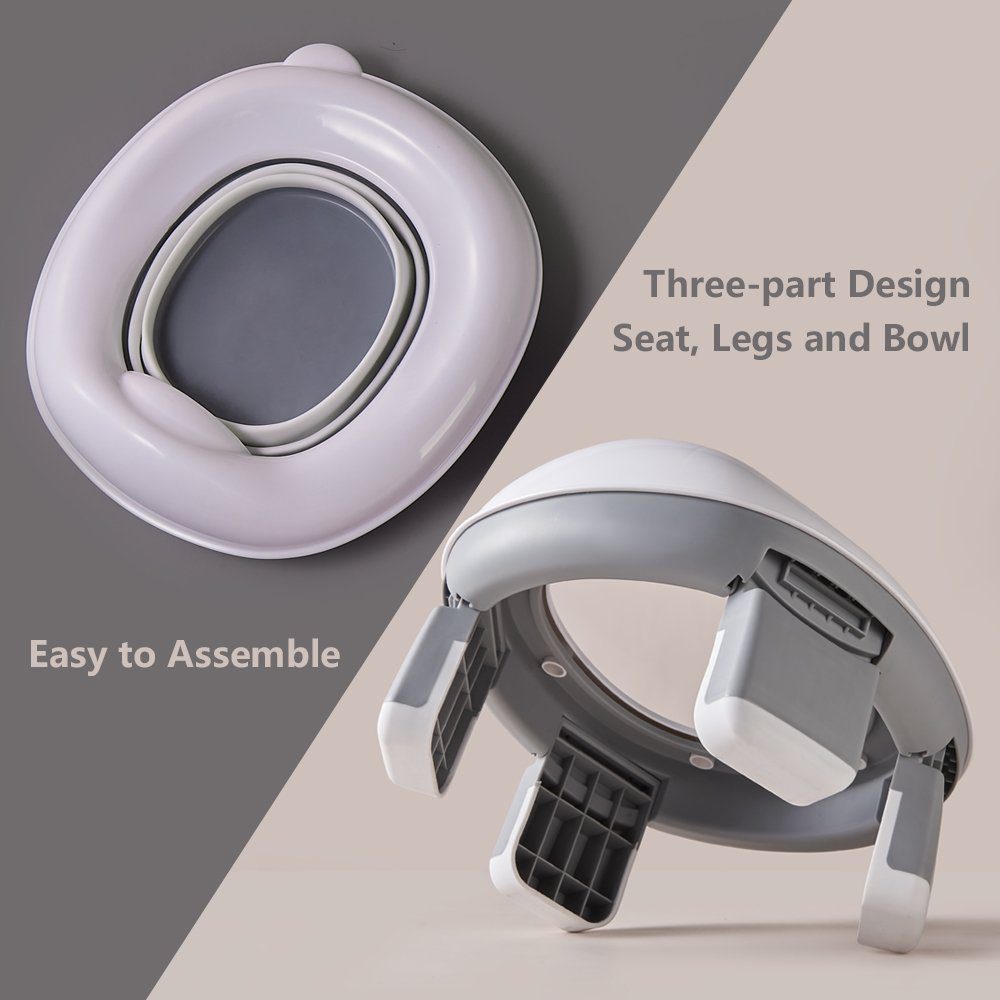 Tragbarer Toilettensitz, faltbar und leicht zu reinigenv