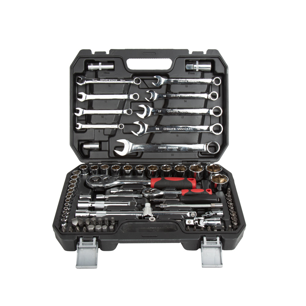 82-teiliges Knarrenkasten-Set 1/2" & 1/4" – Praktisches Set für vielseitige Schraubarbeiten PHiXWELL
