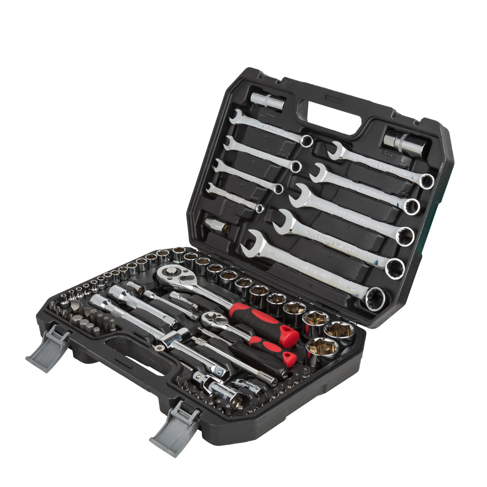 82-teiliges Knarrenkasten-Set 1/2" & 1/4" – Praktisches Set für vielseitige Schraubarbeiten PHiXWELL