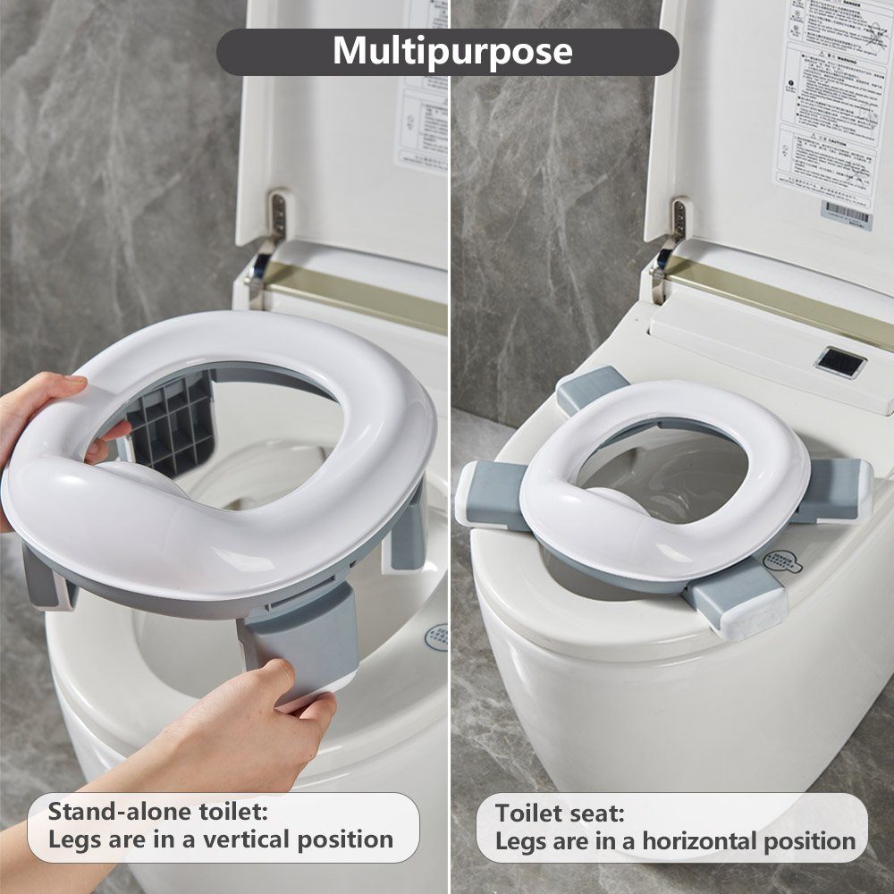 Tragbarer Toilettensitz, faltbar und leicht zu reinigenv