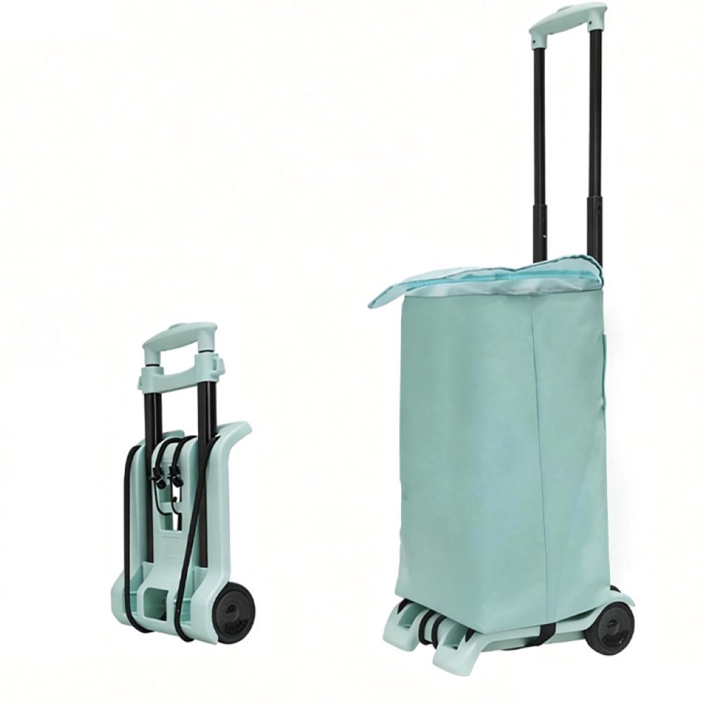 Faltbare Sackkarre mit Tasche -2 Räder Gepäckwagen & Transportkarre