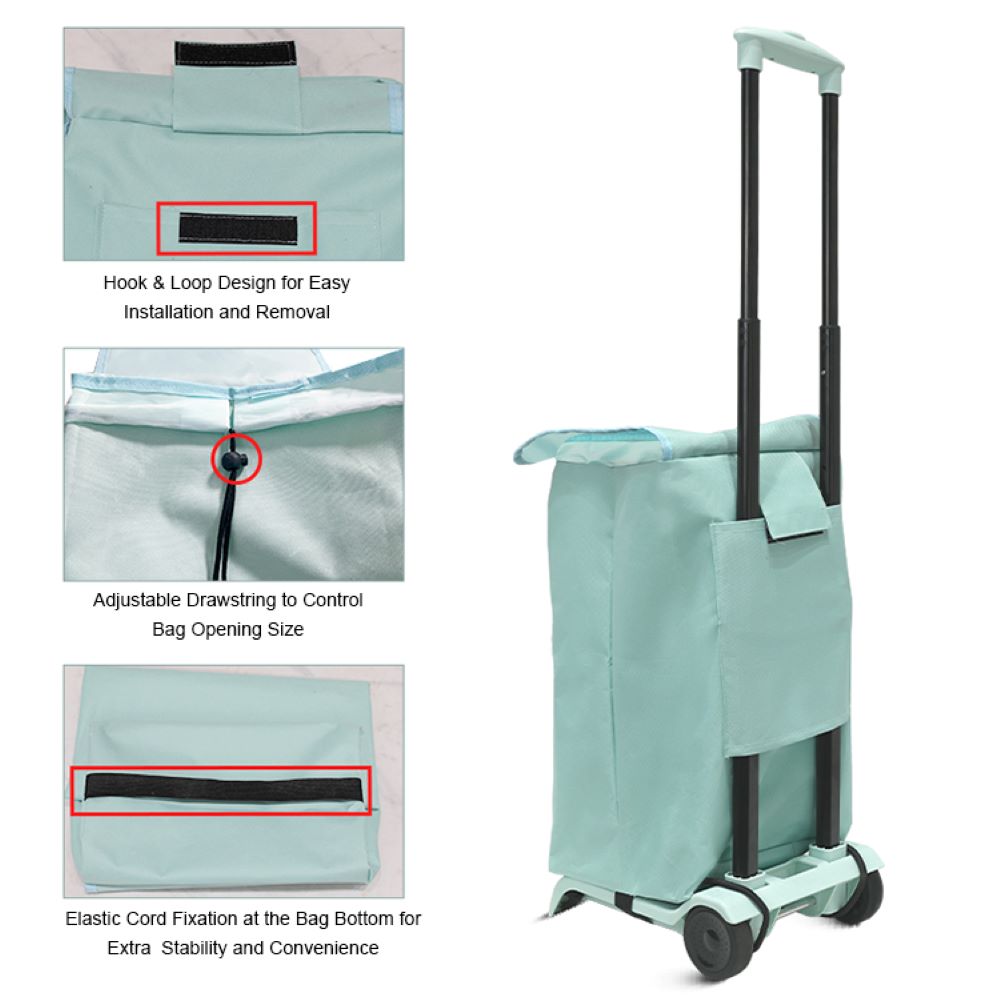 Faltbare Sackkarre mit Tasche -2 Räder Gepäckwagen & Transportkarre