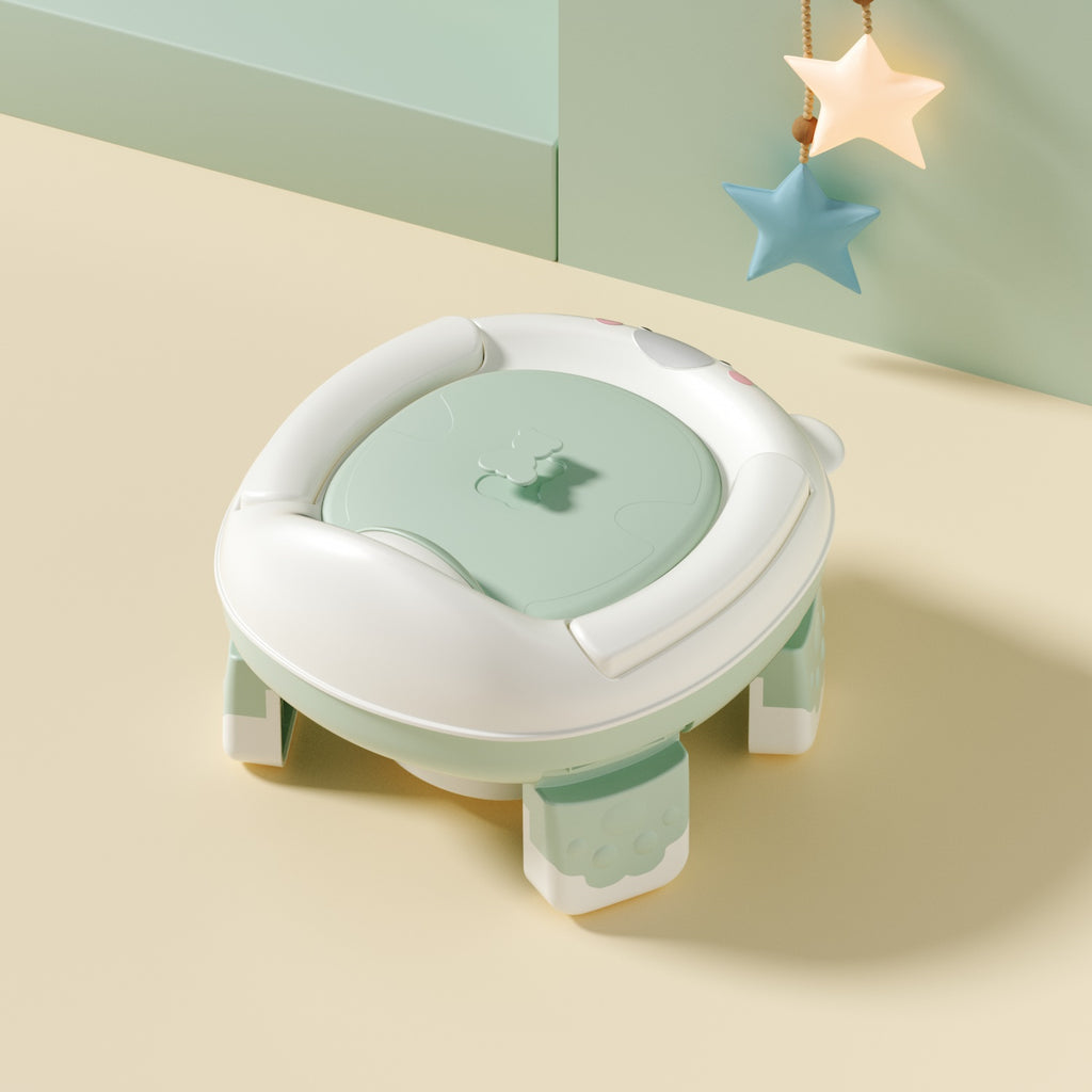 Töpfchentraining Tragbarer Toilettensitz Reise-Toilette, faltbar und leicht zu reinigen Grün